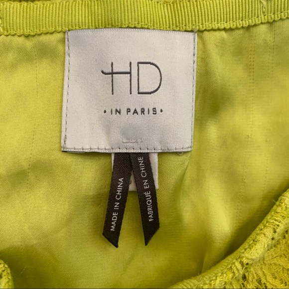 HD in Paris Anthro Bright Neon Yellow Green Skirt - Picture 5 of 9